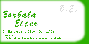 borbala elter business card